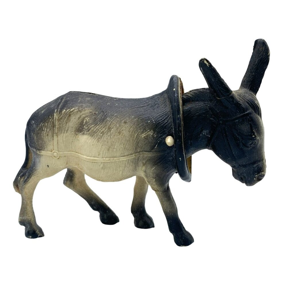 Donkey Mule Celluloid Bobblehead Nodder Figurine Rustic Vintage Bobble Head 4"